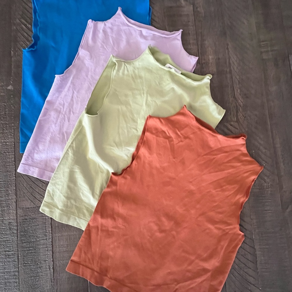 Women's Sleeveless Tank Tops - Multicolor Set